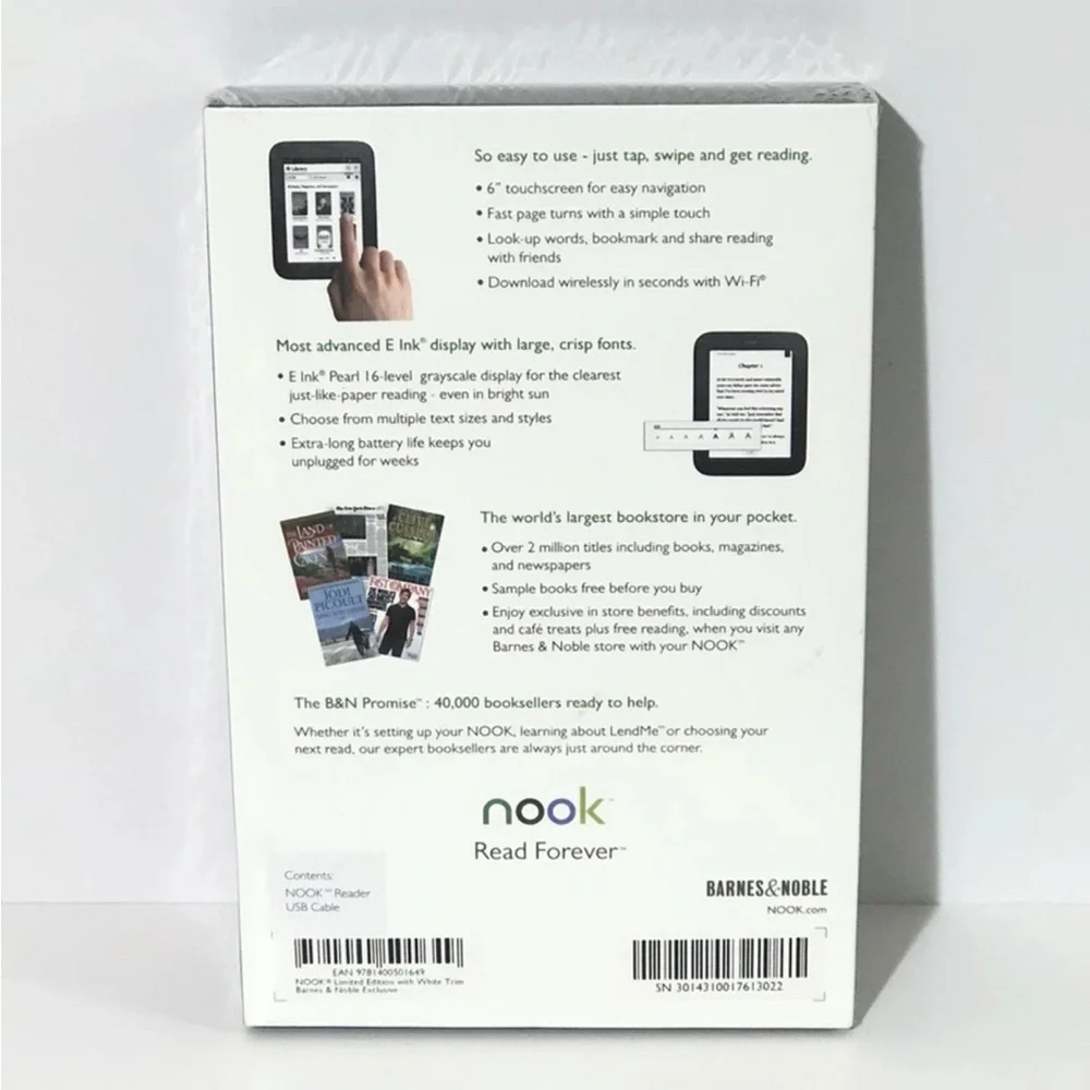 Barnes & Noble Nook Simple Touch Reader Wi-Fi 6” eReader